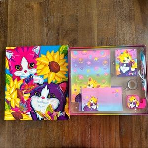 Lisa Frank Large Kittens Stationery Box w/ original contents.